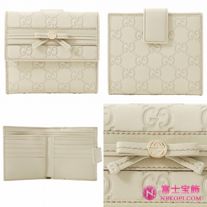 GUCCI/グッチ -MAYFAIRグッチシマGG柄Gディテールシグネチャーウェブコンパクト折り財布 256997 AA61G 9022 
